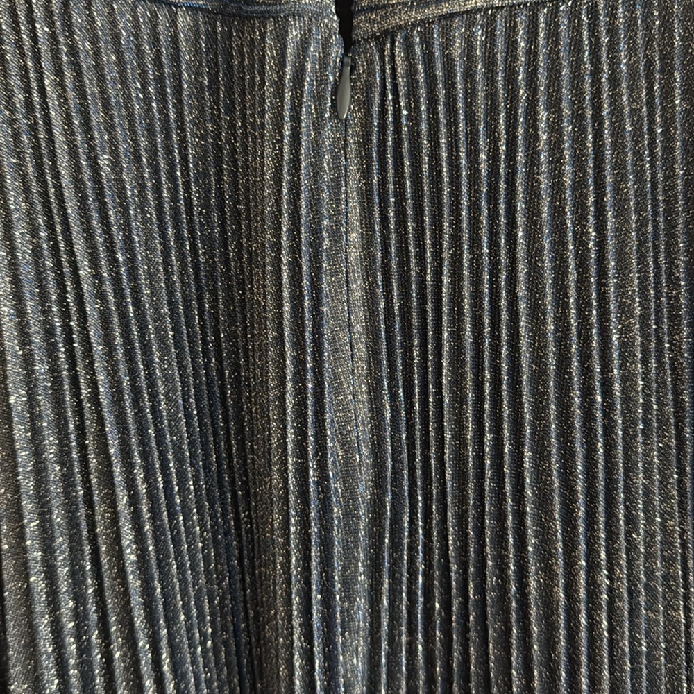 Mac DUGGAL Pleated Empire-Waist Long A-Line Dress 30725 Blue/Silver - Picture 12 of 14